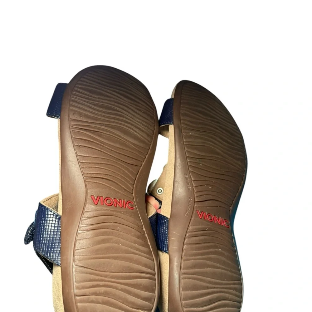 Blue Strappy Sandals with Metallic Accents